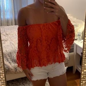 Lace OTS top